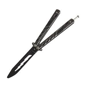 Andux Foldable Balisong Tool Stainless Steel (Full Matte Black) image