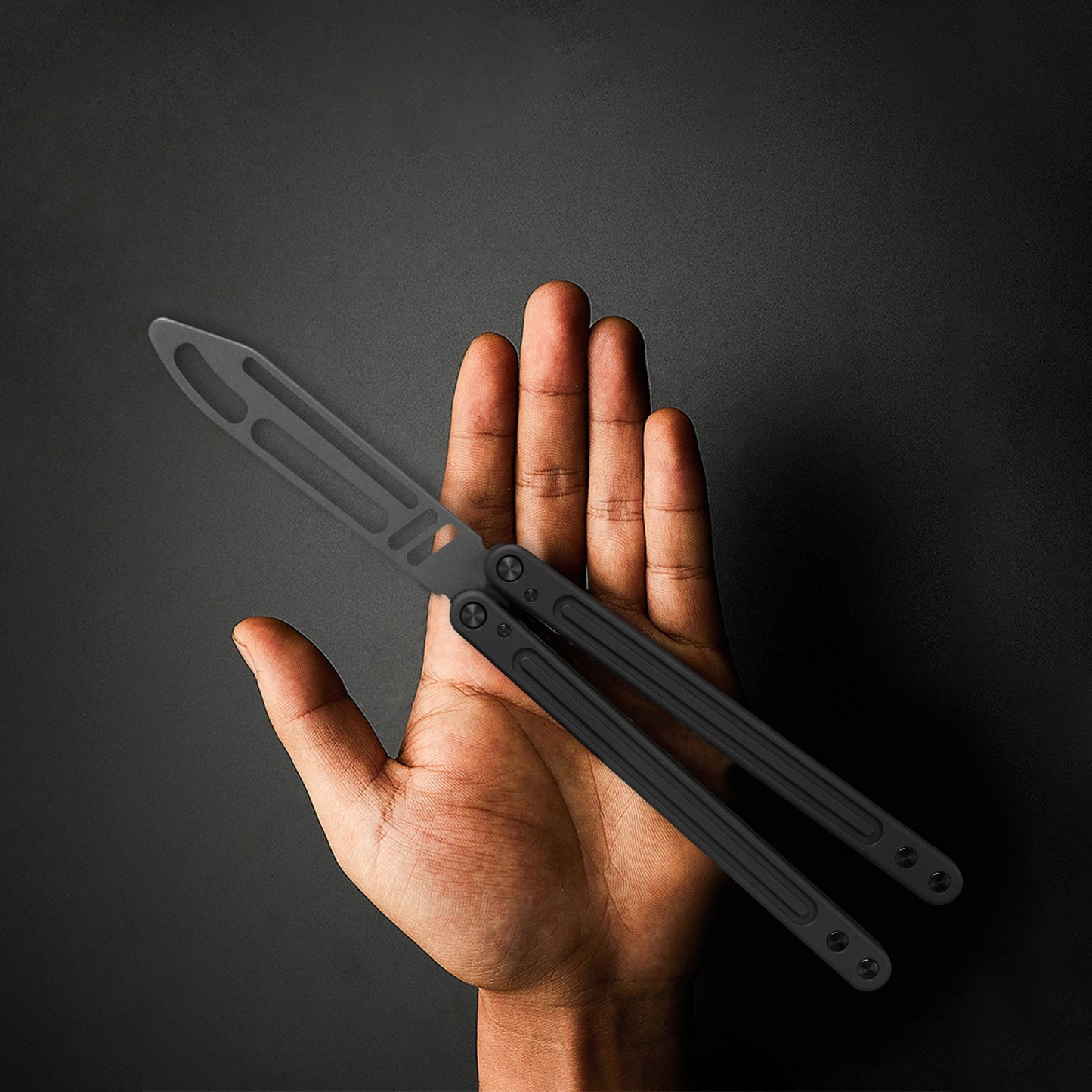 Andux Upgraded Aluminium Balisong CNC with Bushings Lock-Free CNC Pro 01 (Black)