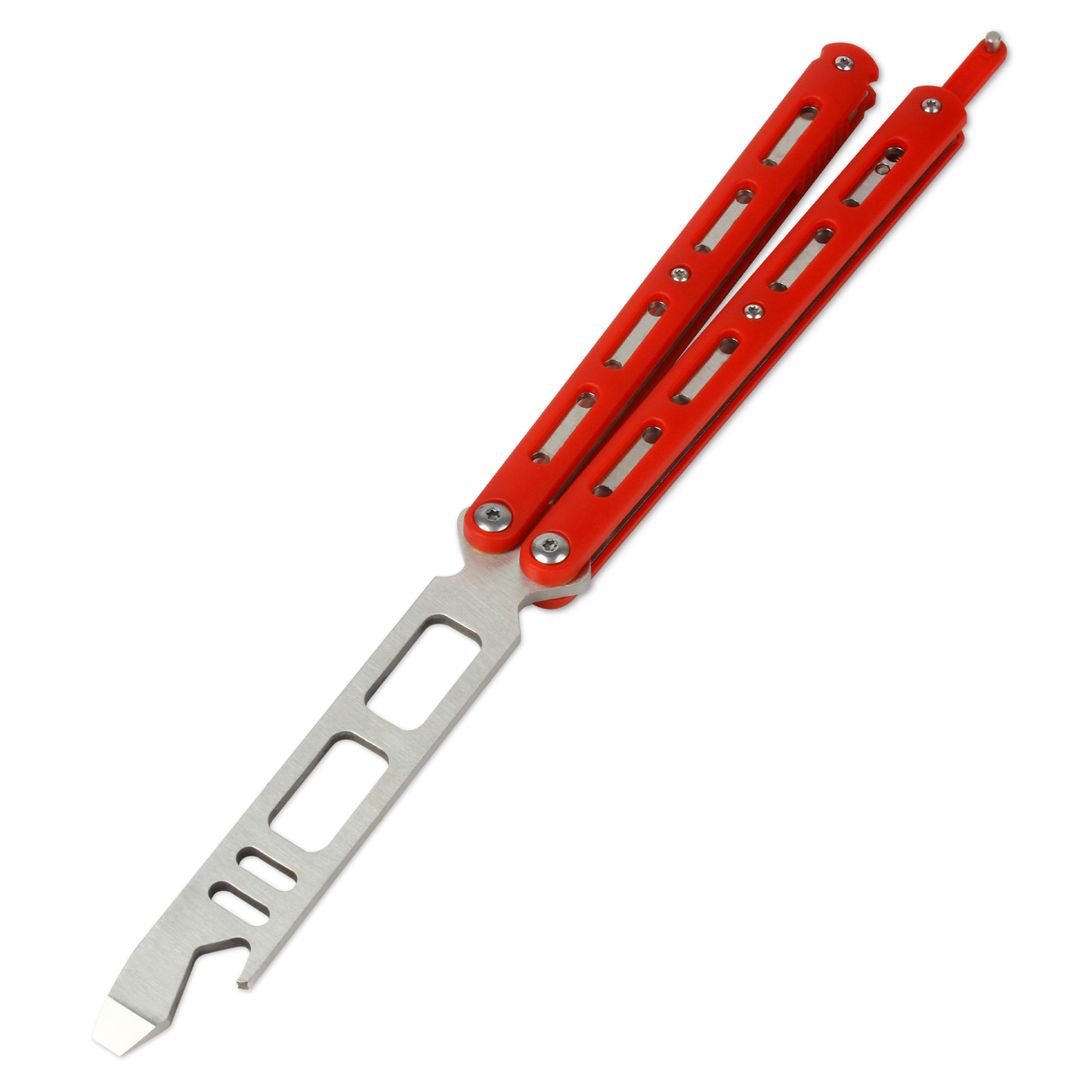 Andux Balisong Butterfly Knife Balisong Bottle Opener Stainless Steel Carry-on Folding Multitool BLCS553