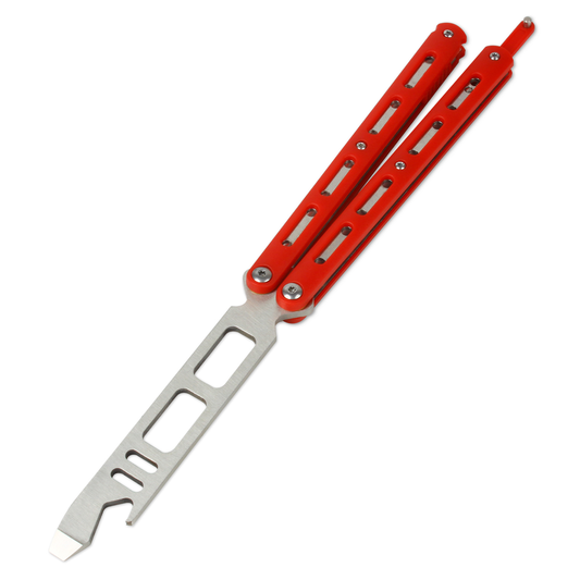 Andux Balisong Butterfly Knife Balisong Bottle Opener Stainless Steel Carry-on Folding Multitool BLCS553
