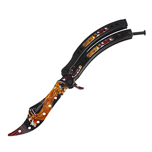 Andux Balisong Foldable Trainer CSGO Curved Flip Trick Tool BLCS14P