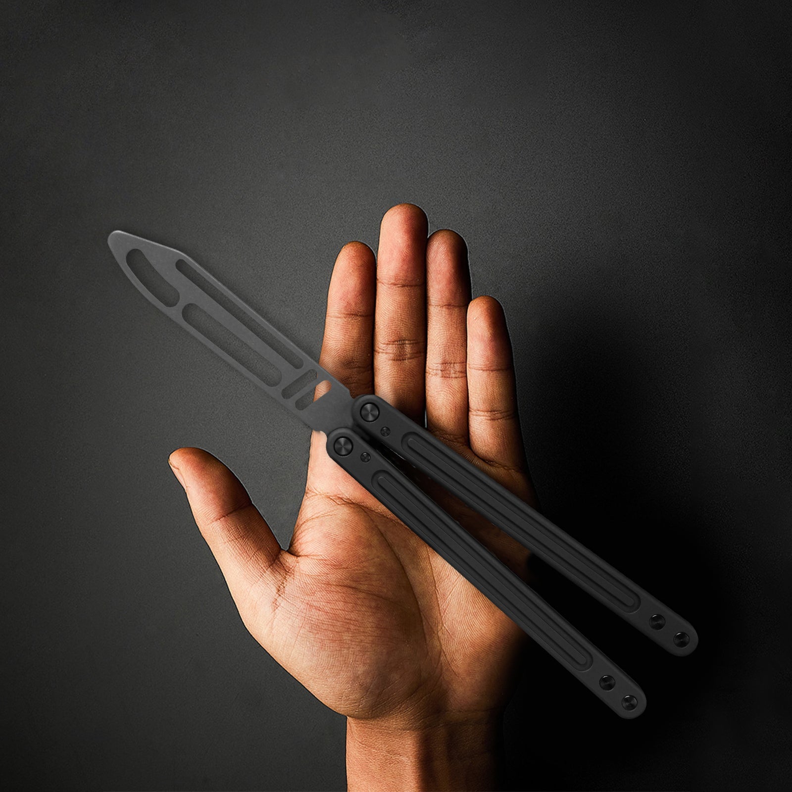 Andux Upgraded Aluminium Balisong CNC with Bushings Lock-Free CNC Pro 01 (Black)