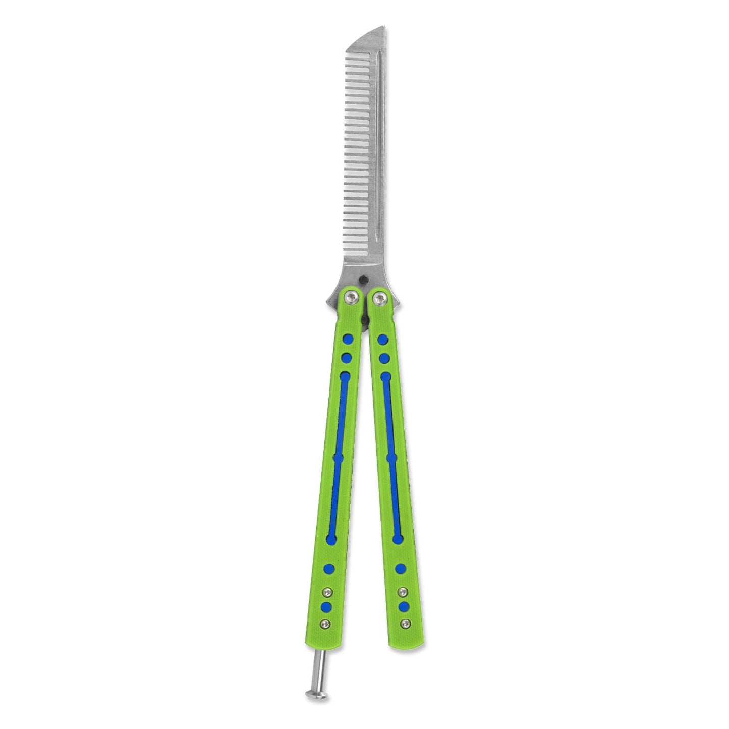 Andux Balisong Comb Style Green Handle